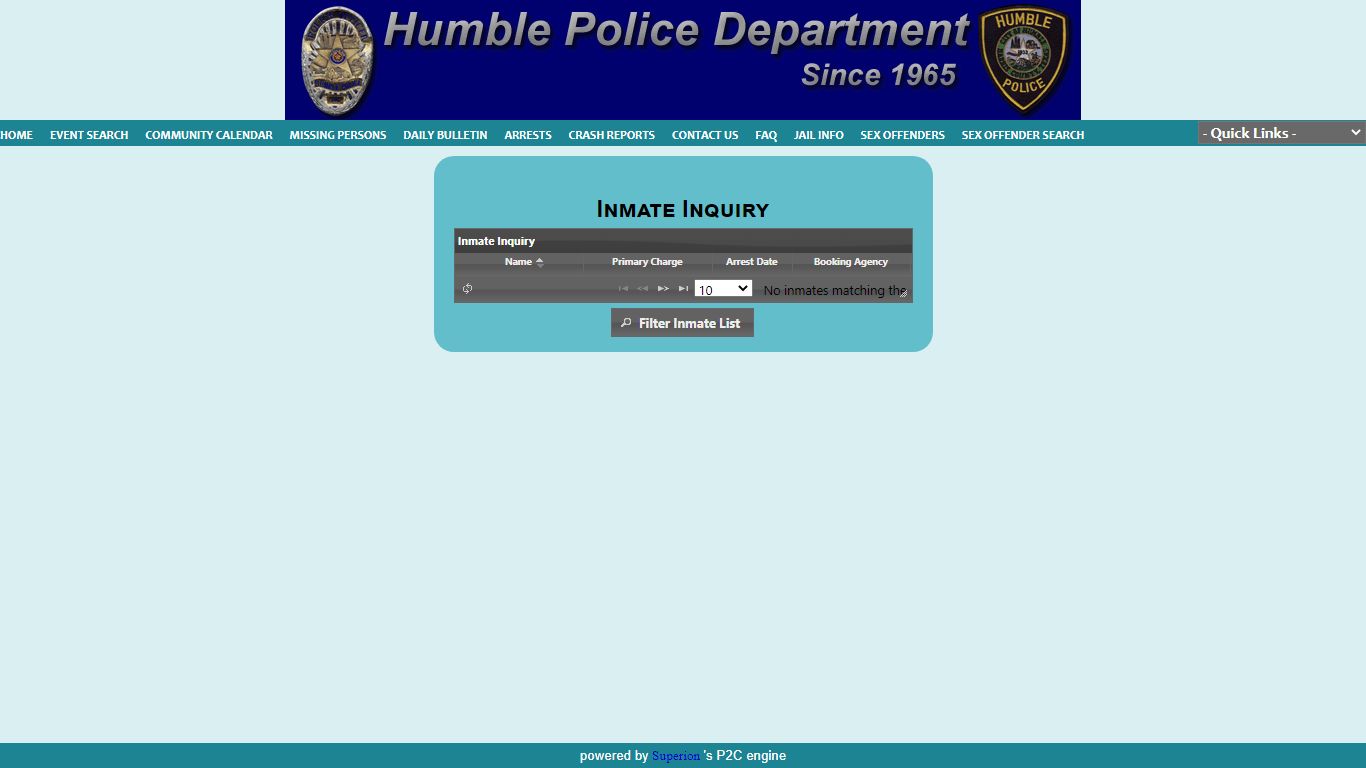 JAIL INFO - Humble Police Department P2C