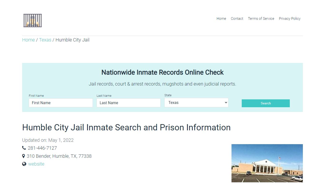 Humble City Jail Inmate Search, Visitation, Phone no ...