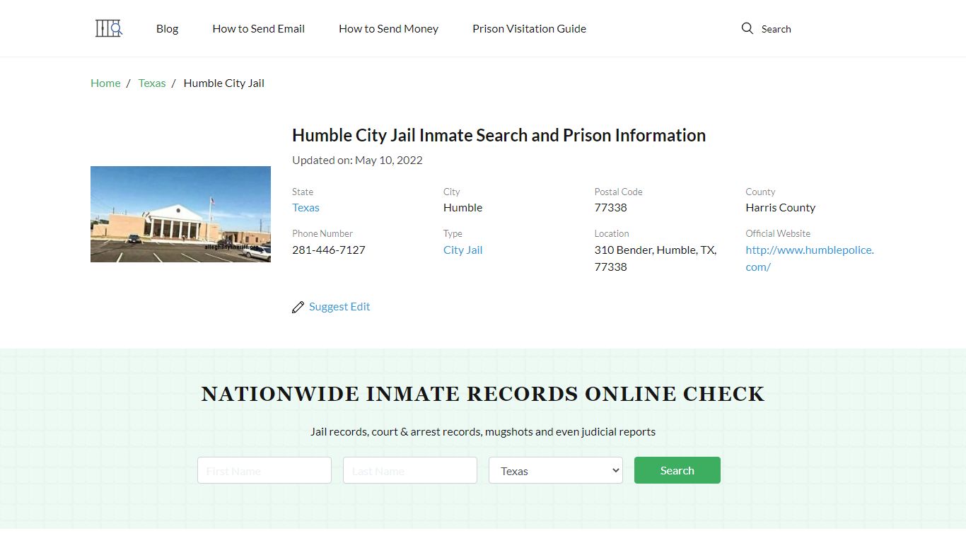 Humble City Jail Inmate Search, Visitation, Phone no ...